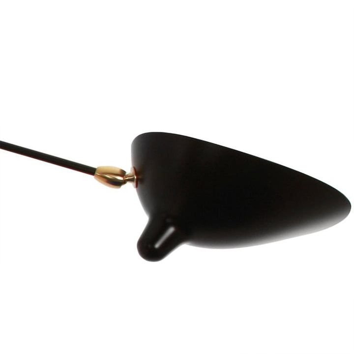 Serge Mouille Three-Arm Rotating Ceiling Lamp