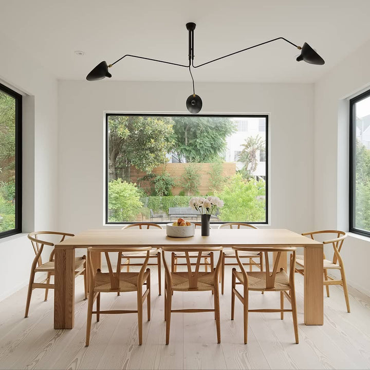 Serge Mouille Three - Arm Rotating Ceiling Lamp - Serge Mouille - Ceiling Lights - Black - HORNE