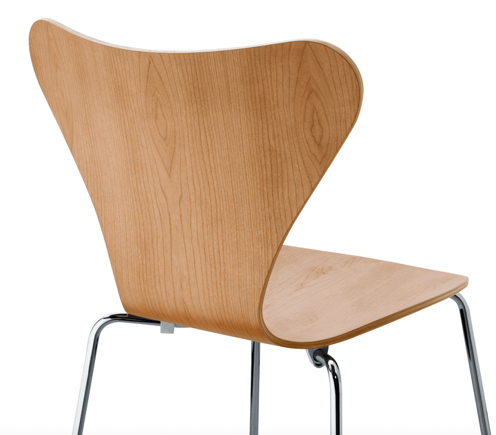 Series 7 - Clear Lacquered - Fritz Hansen - Chairs - Cherry - Chromed Steel - HORNE