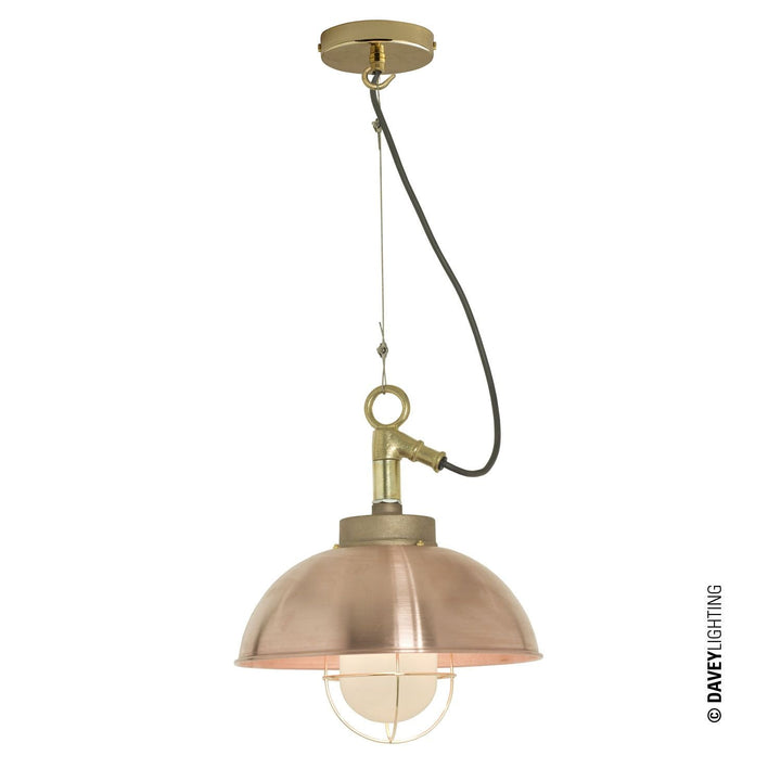 Shipyard Pendant - Davey Lighting - Outdoor Lights - Copper, Frosted Glass - HORNE