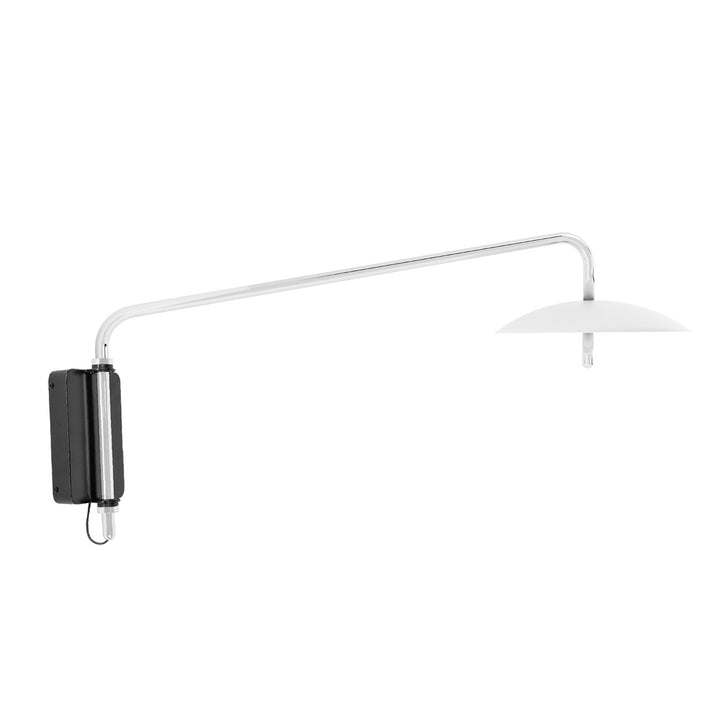 Signal Arm Sconce Short - Hardwired - Souda - Wall Sconces - White x Nickel - 2700K - Warm White - HORNE