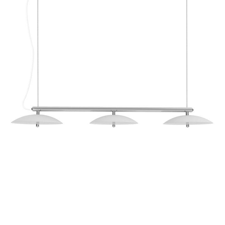 Signal Linear Pendant - 53" - Souda - Pendants - White x Nickel - 2700K - Warm White - White - HORNE