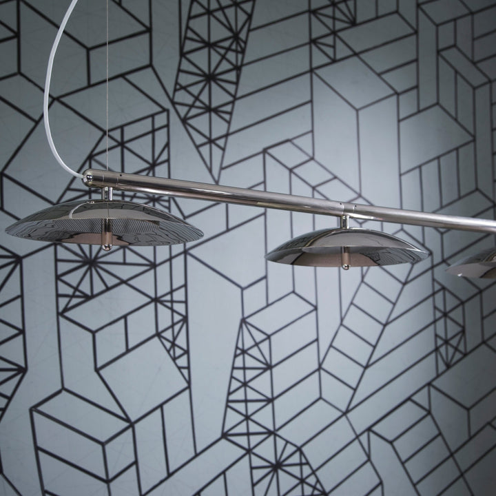 Signal Linear Pendant - 53" - Souda - Pendants - Nickel - 2700K - Warm White - Black - HORNE