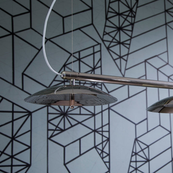 Signal Linear Pendant - 53" - Souda - Pendants - Nickel - 2700K - Warm White - Black - HORNE