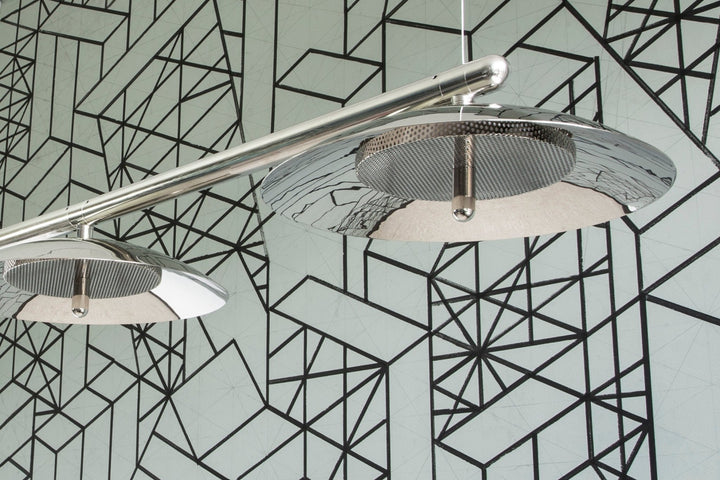 Signal Linear Pendant - 73" - Souda - Pendants - White x Nickel - 2700K - Warm White - White - HORNE