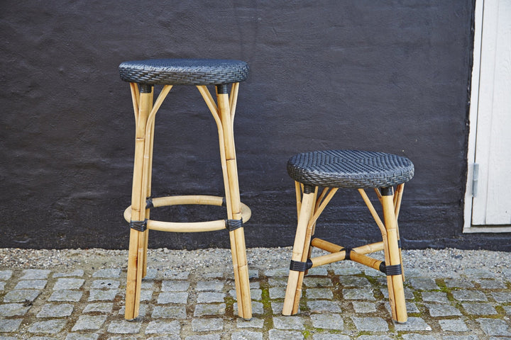Simone Dining Stool - Sika Design - Stools + Benches + Ottomans - Black / Black Dots - HORNE