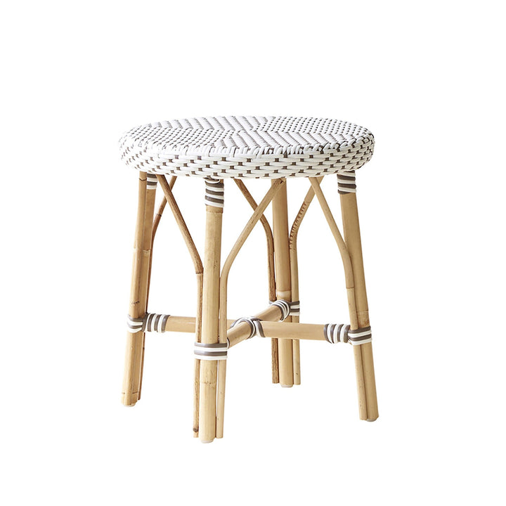 Simone Dining Stool - Sika Design - Stools + Benches + Ottomans - White / Cappuccino Dots - HORNE