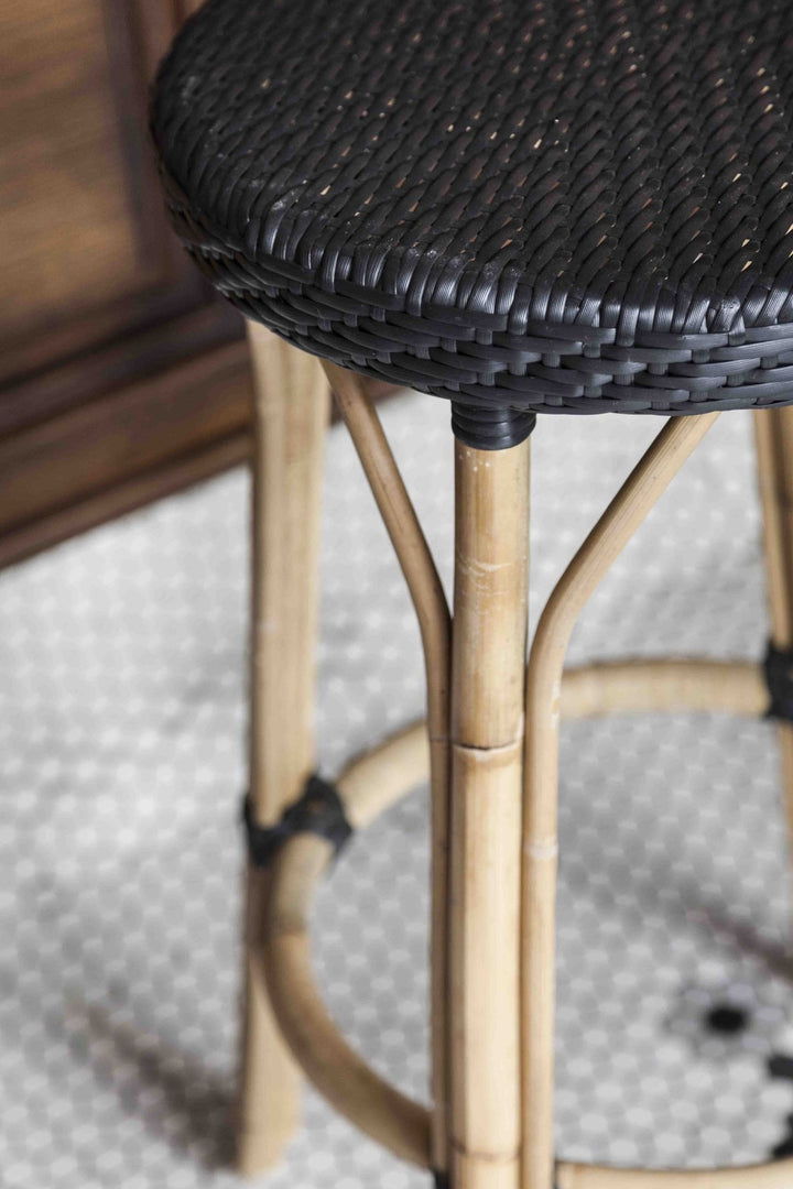 Simone Dining Stool - Sika Design - Stools + Benches + Ottomans - Black / Black Dots - HORNE
