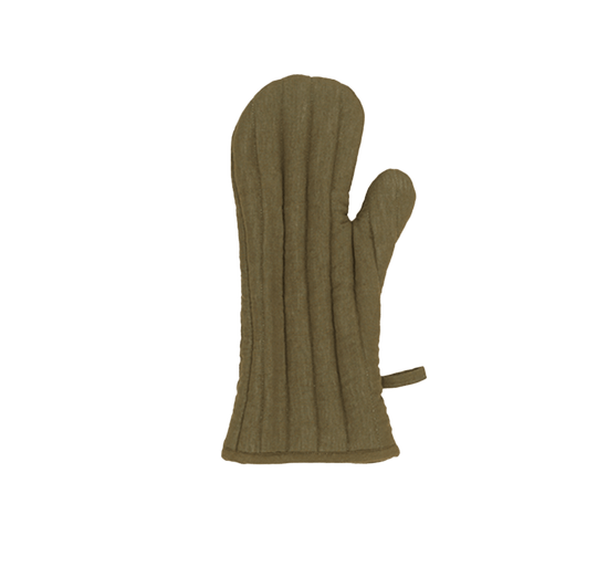 Simple Linen Oven Mitt - Hawkins New York - Kitchen Tools - Olive - HORNE