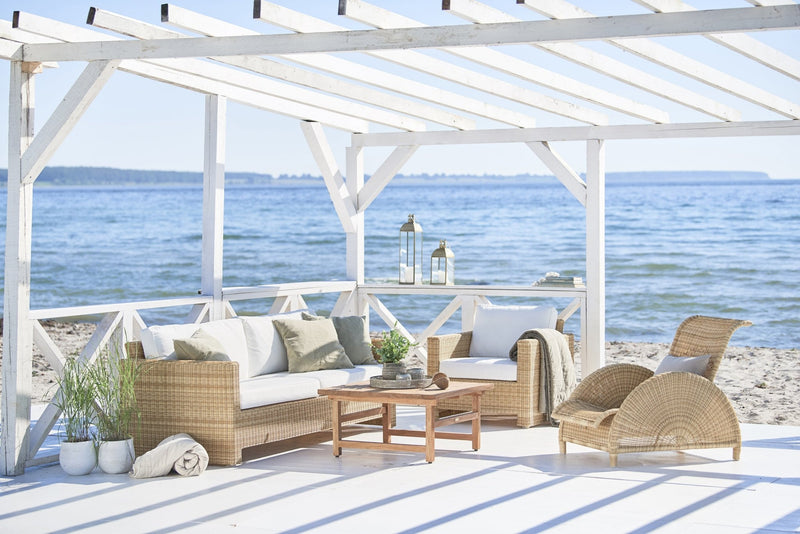 Sixty Lounge Chair - Exterior - Sika Design - Outdoor Furniture - Antique - Tempotest Canvas White - HORNE