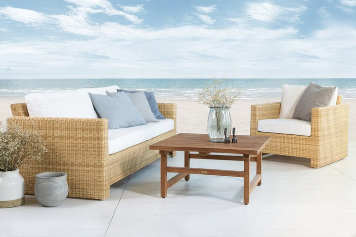 Sixty Lounge Chair - Exterior - Sika Design - Outdoor Furniture - Antique - Sunbrella Sailcloth Seagull - HORNE