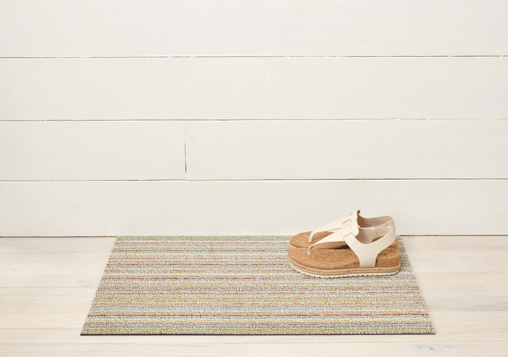 Skinny Stripe Shag Rug - Chilewich - Rugs - Soft Multi - Doormat - HORNE