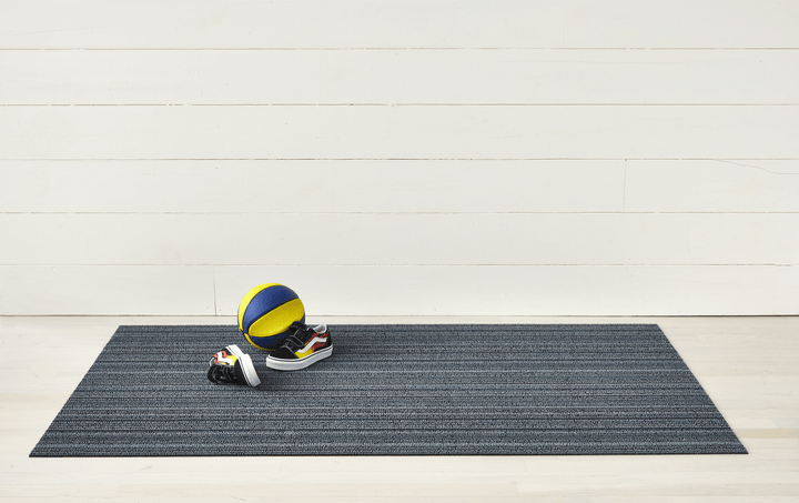Skinny Stripe Shag Rug - Chilewich - Rugs - Blue - Doormat - HORNE