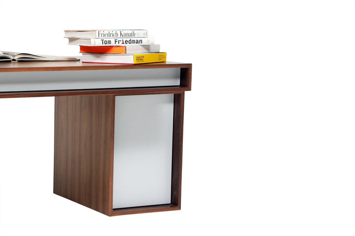 Small Walnut Writing Desk with Drawers by Artless