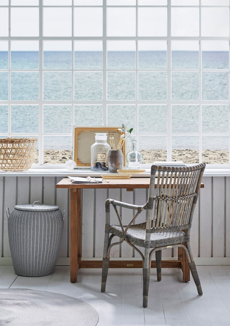 Sofie Side Chair AluRattan - Sika Design - Chairs - White - White / Cappuccino Dots - HORNE