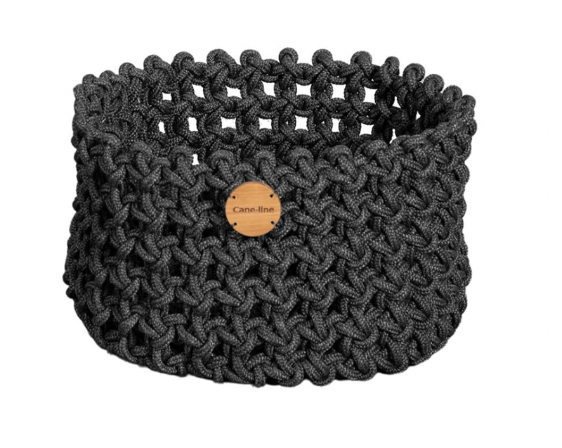 Soft Rope Outdoor Basket - Cane Line - Outdoor Furniture - Medium - Dark Grey - HORNE