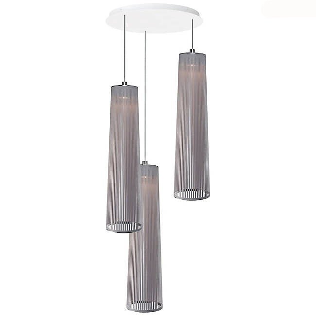 Solis 3 Chandelier - Pablo Designs - Chandeliers - Silver - 48" Shades - HORNE