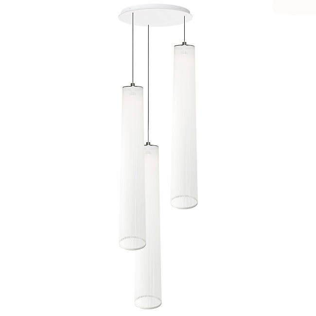 Solis 3 Chandelier - Pablo Designs - Chandeliers - White - 72" Shades - HORNE