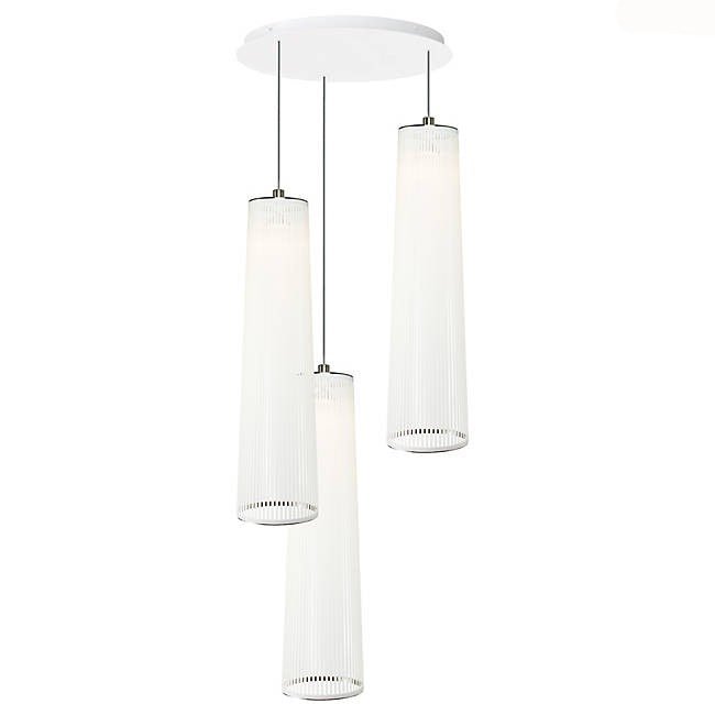 Solis 3 Chandelier - Pablo Designs - Chandeliers - White - 48" Shades - HORNE