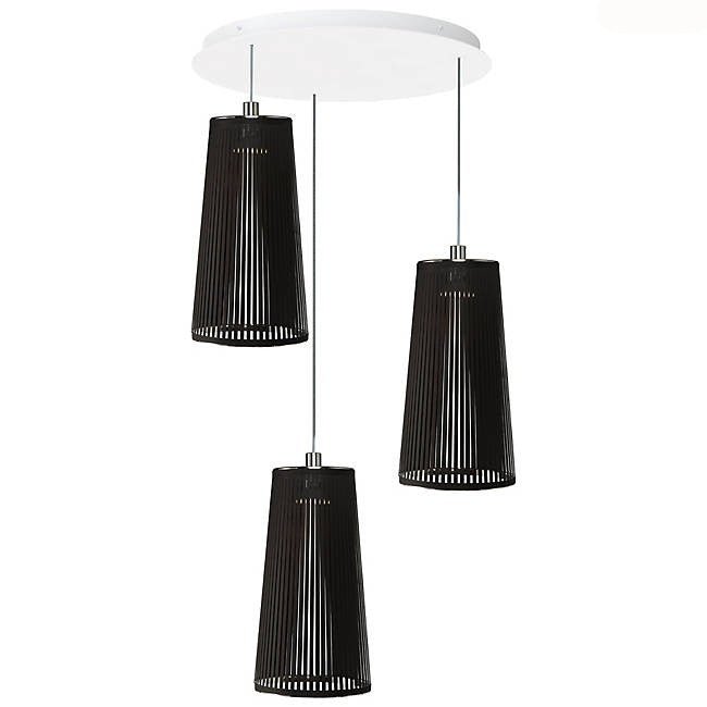 Solis 3 Chandelier - Pablo Designs - Chandeliers - Black - 24" Shades - HORNE