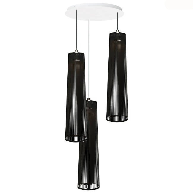 Solis 3 Chandelier - Pablo Designs - Chandeliers - Black - 48" Shades - HORNE