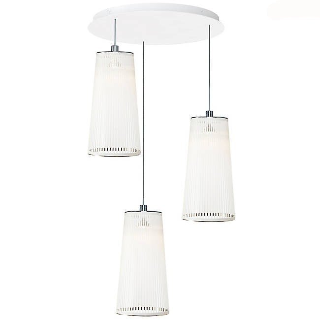 Solis 3 Chandelier - Pablo Designs - Chandeliers - White - 24" Shades - HORNE