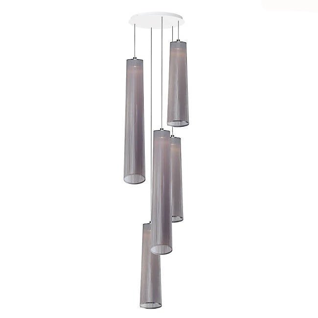 Solis Chandelier 5 - Pablo Designs - Chandeliers - 3 - 48"/2 - 72" - Silver - HORNE