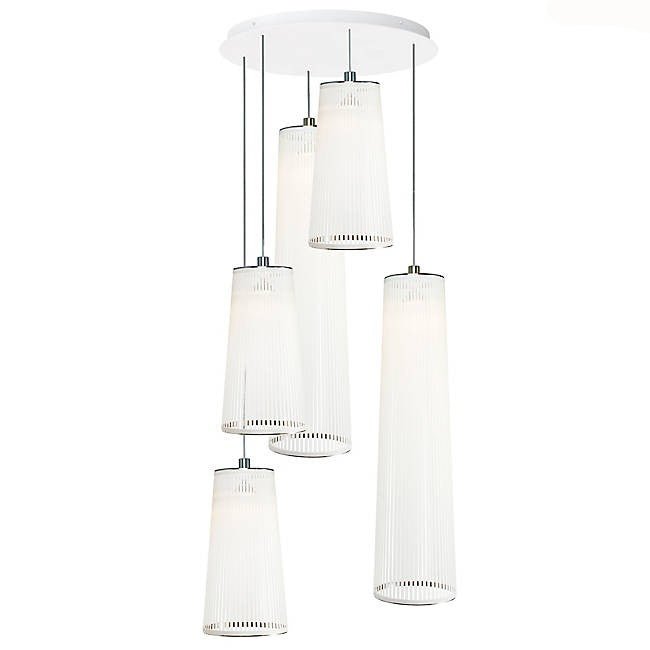 Solis Chandelier 5 - Pablo Designs - Chandeliers - 3 - 24"/2 - 48" - White - HORNE