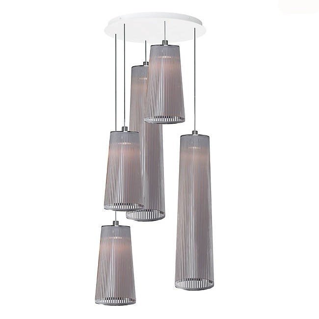 Solis Chandelier 5 - Pablo Designs - Chandeliers - 3 - 24"/2 - 48" - Silver - HORNE