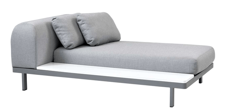 Space 2 - Seater Sofa - Cane Line - Outdoor Furniture - Long Teak Side & Short Cushion - HORNE