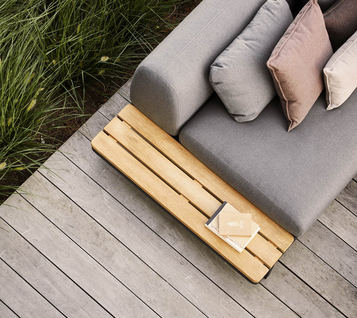 Space 2 - Seater Sofa - Cane Line - Outdoor Furniture - Long Teak Side & Short Cushion - HORNE
