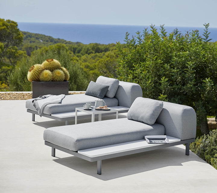 Space 2 - Seater Sofa - Cane Line - Outdoor Furniture - Long Teak Side & Short Cushion - HORNE