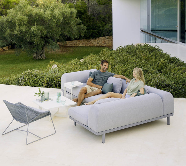 Space 2 - Seater Sofa - Cane Line - Outdoor Furniture - Long Teak Side & Short Cushion - HORNE