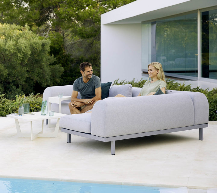 Space 2 - Seater Sofa - Cane Line - Outdoor Furniture - Long Teak Side & Short Cushion - HORNE