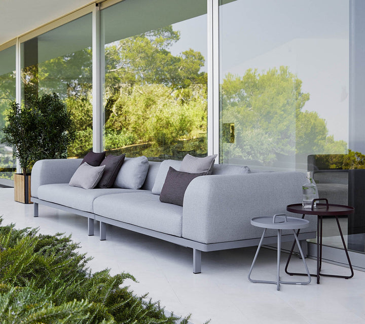 Space 2 - Seater Sofa - Cane Line - Outdoor Furniture - Long Teak Side & Short Cushion - HORNE