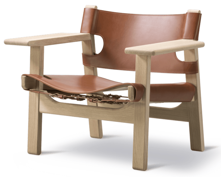 Spanish Chair - Fredericia - Chairs - Cognac Leather/Soaped Oak - HORNE