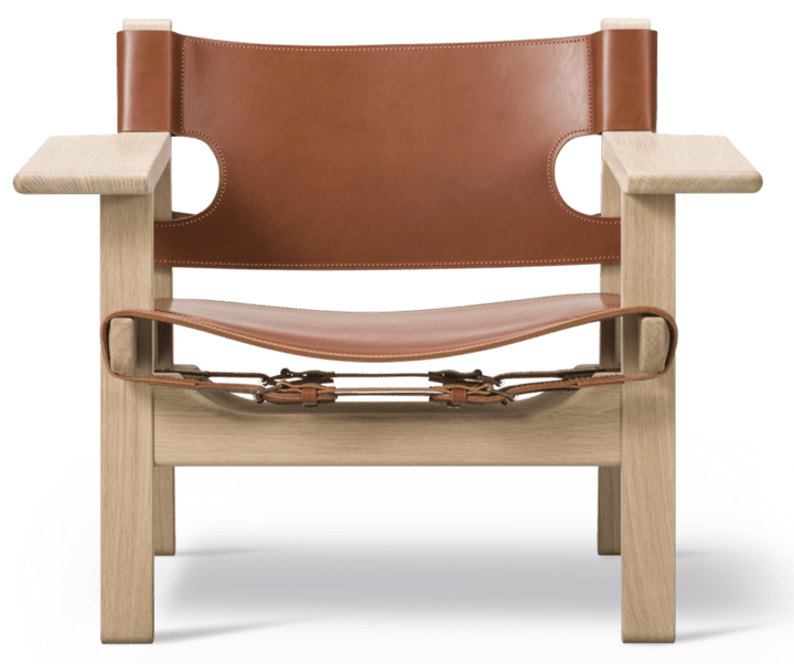 Spanish Chair - Fredericia - Chairs - Cognac Leather/Soaped Oak - HORNE