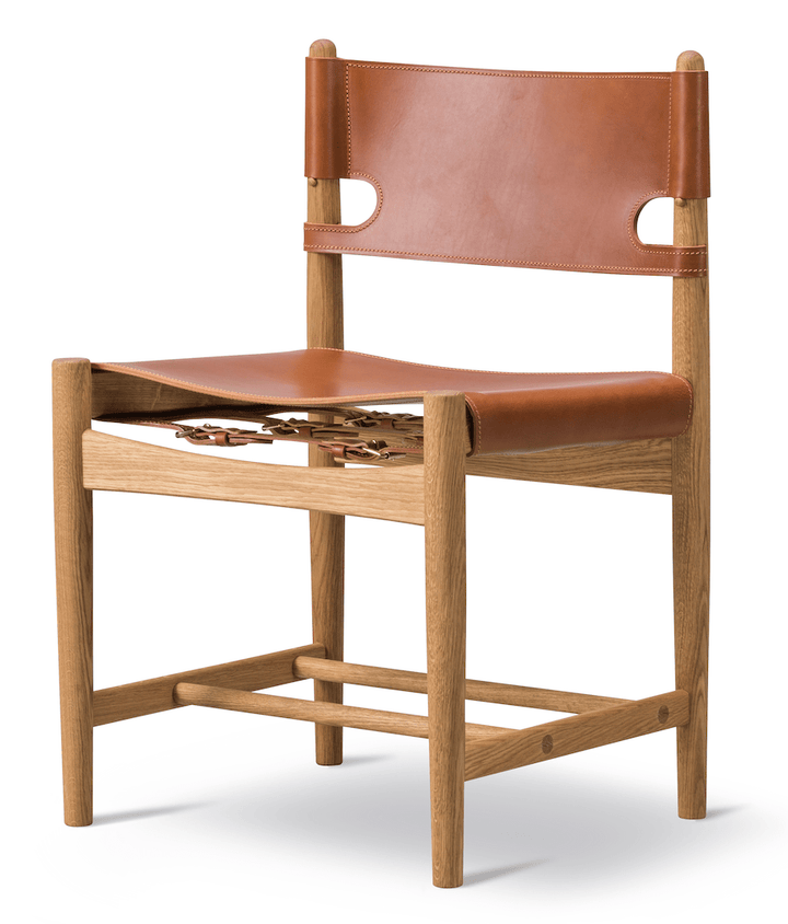 Spanish Dining Chair - Fredericia - Chairs - Cognac Leather/Oiled Oak - HORNE