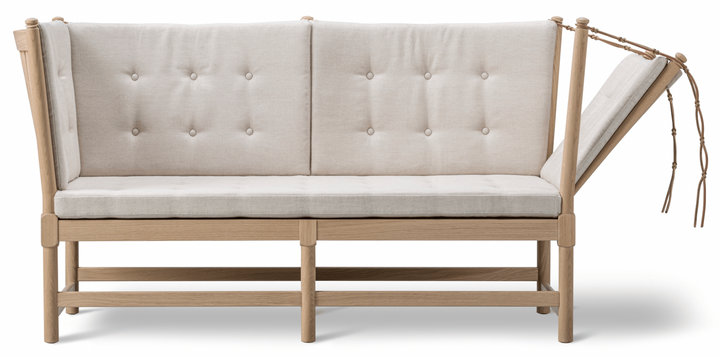 Spoke - Back Sofa - Soap Treated Oak - Fredericia - Sofas - Natural Linen - HORNE