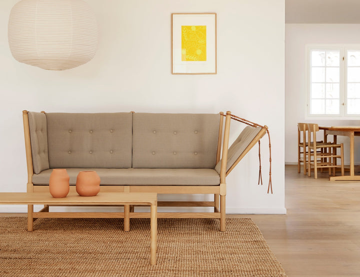Spoke - Back Sofa - Soap Treated Oak - Fredericia - Sofas - Natural Linen - HORNE