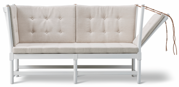 Spoke - Back Sofa - White Lacquered Oak - Fredericia - Sofas - Natural Linen - HORNE