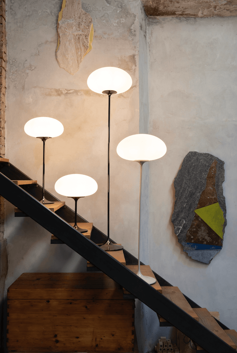Stemlite Floor Lamp - Gubi - Floor Lamps - Black Chrome - HORNE
