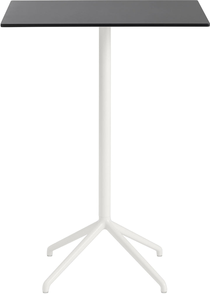 Still Rectangular Cafe Table - Large - Muuto - Table + Task - Black Top & White Base - HORNE