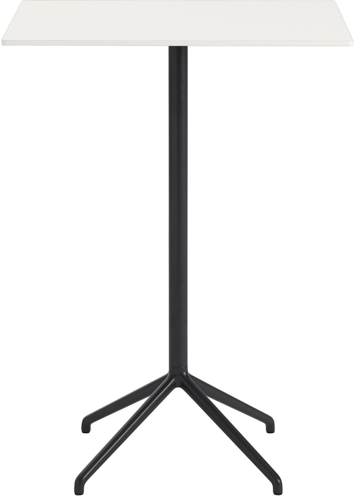 Still Rectangular Cafe Table - Large - Muuto - Table + Task - White Top & Black Base - HORNE