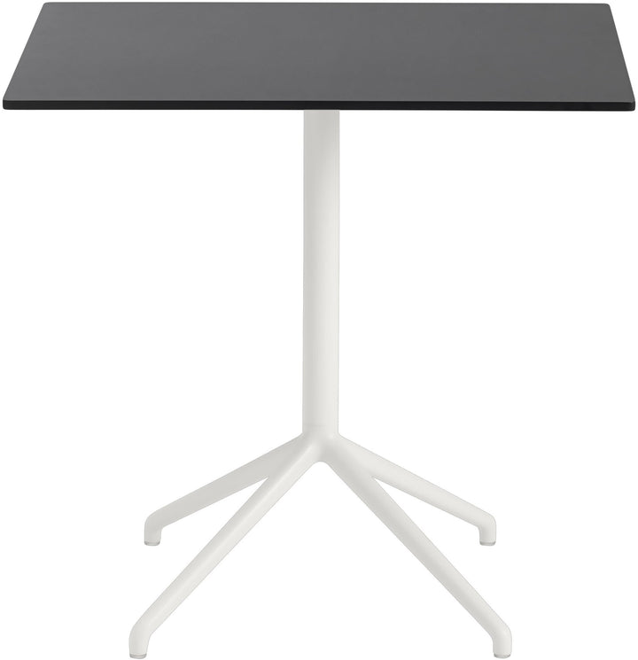 Still Rectangular Cafe Table - Small - Muuto - Table + Task - Black Top & White Base - HORNE