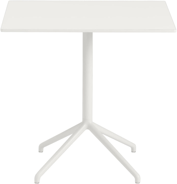 Still Rectangular Cafe Table - Small - Muuto - Table + Task - White Top & White Base - HORNE