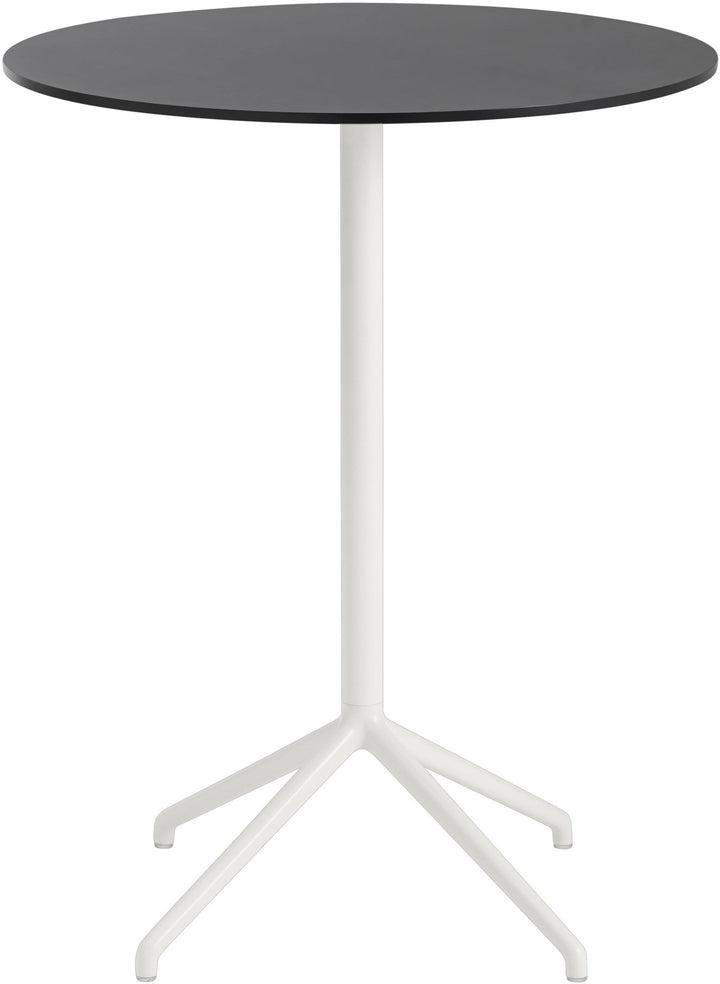 Still Round Cafe Table - Medium - Muuto - Table + Task - Black Top & White Base - HORNE