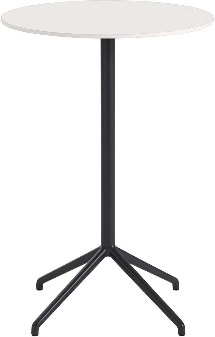 Still Round Cafe Table - Medium - Muuto - Table + Task - Black Top & Black Base - HORNE
