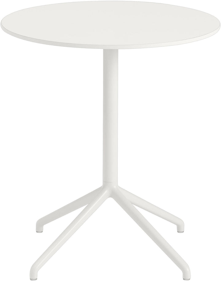 Still Round Cafe Table - Small - Muuto - Table + Task - White Top & White Base - HORNE