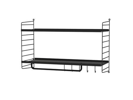 String Hallway Shelving - Unit D - String Furniture - Shelving - Black - HORNE
